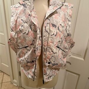 FREE PEOPLE FP MOVEMENT Women's Off The Grid Printed VEST JACKET Full Zip Medium